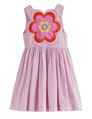 Mini Boden Girls' Applique Back Dress in Pink Floral