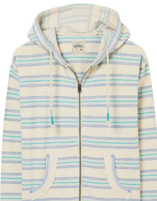 Women's Ally Homespun Zip Through Hoodie in Ivory