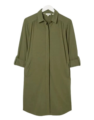 Women's Long Sleeve Jersey Shirt Tunic in Green