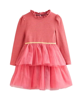 Mini Boden Girls' Sparkly Tulle Mix Dress in Pink