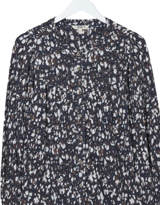 Women's Long Sleeve Printed Tunic in Brown Wild Floral