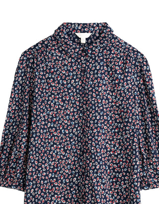 Women's 3/4 Embrace Shirt in Feather Marks Maritime