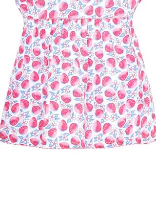 JoJo Maman Bebe Girls' Strawberry Bloom Pretty Blouse in Pink
