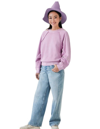 Women's Nadine Raglan Seam Sweatshirt in Purple (Imperfect)