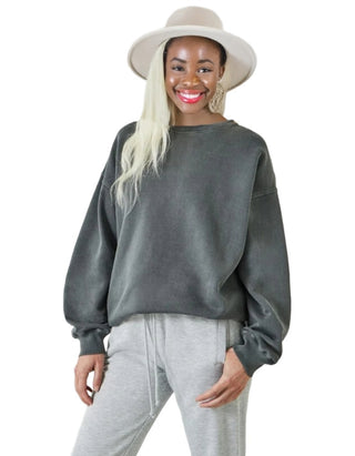 Women's Quade Oversized Sweatshirt in Grey (Imperfect)
