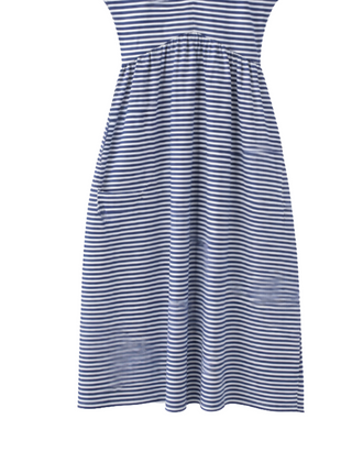 Women's Daybreak Striped Jersey Dress in Blue/White