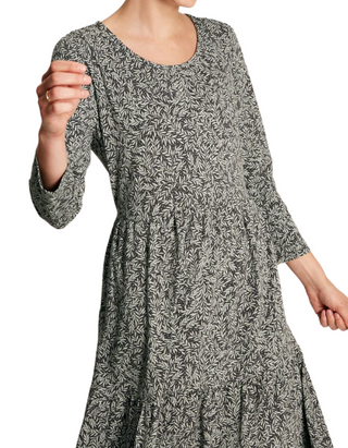 Women's Printed Ivy Jersey Dress in Leafy Green