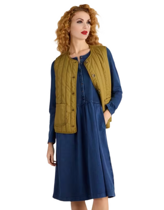 Women's Marsia Denim Jersey Dress in Mid Denim