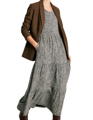 Women's Printed Ivy Jersey Dress in Leafy Green