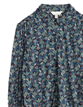 Women's 3/4 Sleeve Embrace Shirt in Wax Glaze Tulips Maritime