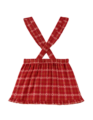 John Lewis & Pratners Baby Check Heart Pinny Dress in Valentino Red
