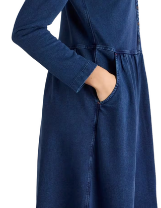 Women's Marsia Denim Jersey Dress in Mid Denim