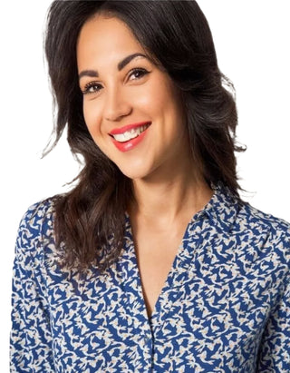 Women's Annie Jersey Printed Shirt in Navy Print (Imperfect)