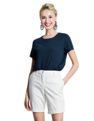 Women's Short Sleeve Frankie Crew T-shirt in Navy