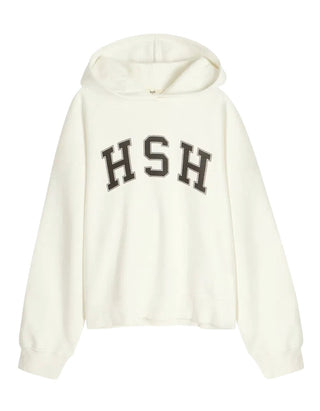 Women's Graphic Cropped Hoodie in White (Imperfect)