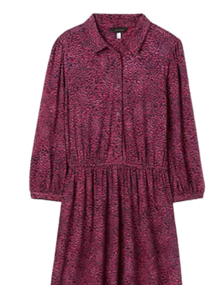 Women's Hazel Shirt Dress in Purple Feather