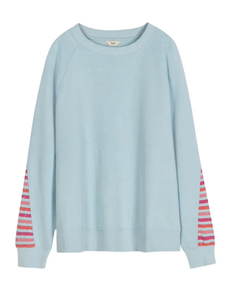 Women's Side Panel Stripe Sweatshirt in Blue