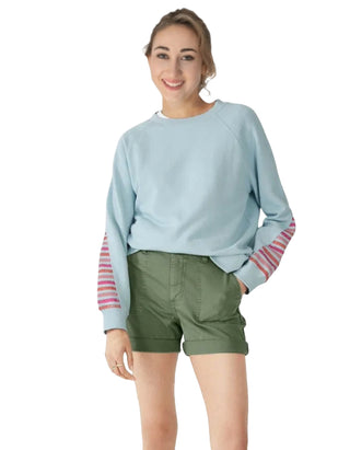 Women's Side Panel Stripe Sweatshirt in Blue