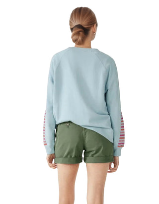 Women's Side Panel Stripe Sweatshirt in Blue