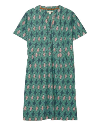 Women's Tammy Cotton Jersey Knee Length Dress in Green