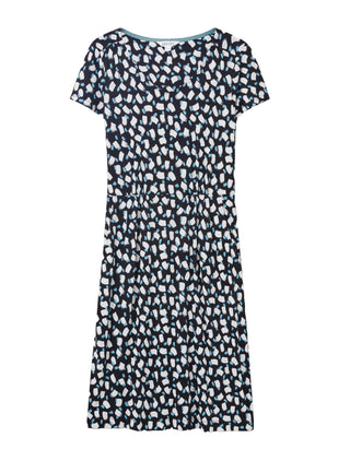 Women's Tallie Midi Jersey Dress in BLACK MULTI