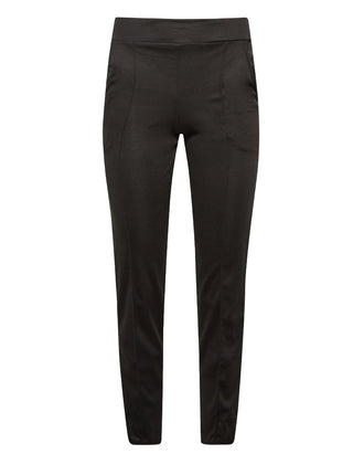 Women's Pintuck Ponte Trousers in Black