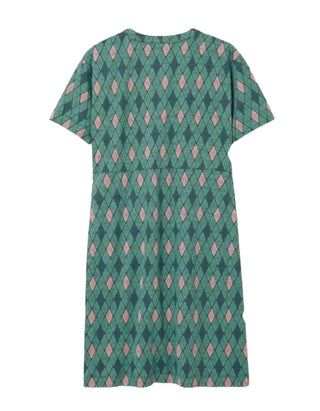 Women's Tammy Cotton Jersey Knee Length Dress in Green