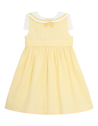 Jojo Mama Bebe Girls' Sailor Stripe Party Dress in Butter Yellow