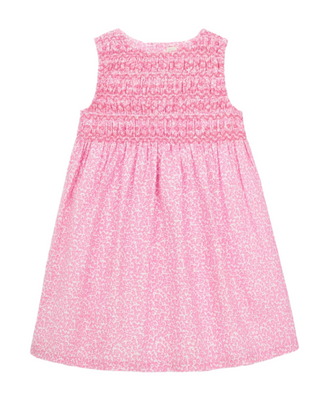 Jojo Mama Bebe Girls' Bud Floral Printed Smocked Dress in Pink