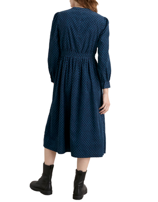 Women's Rose Cottage Dress in Patchwork Ditsy Marine
