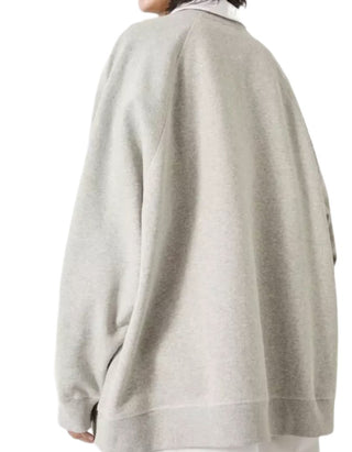 Women’s Long Sleeve Megan Oversized Sweatshirt in Grey Marl