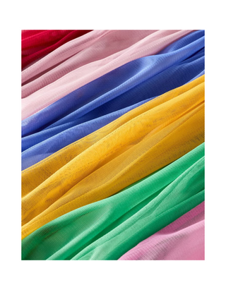 Girls' Long Sleeve Tulle Rainbow Dress in Multicolour