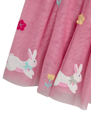 Jojo Maman Girl's Bunny Tulle Party Dress in Pink (Imperfect)