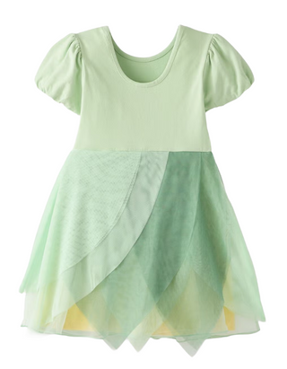 Girl's Princess Tiana Inspired Tulle Dress in Mint Green