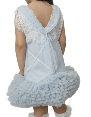 Petite Maison Kids Skylar Tulle Tutu Dress in Blue (Imperfect)