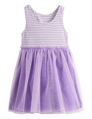 Mini Boden Girls' Jersey Tulle Mix Dress in Lilac (Imperfect)