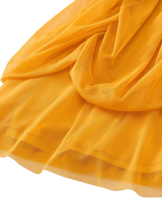 Girls' Princess Belle Tulle Dress in Buttery Yellow