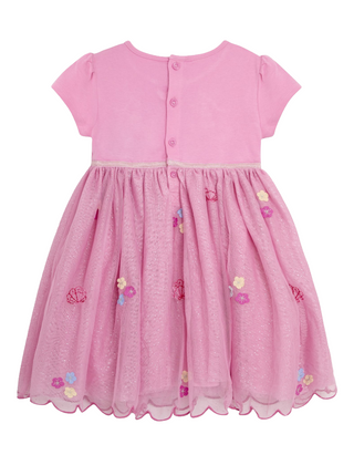 Jojo Maman Bebe Girl's Mermaid Applique Tulle Party Dress in Pink (Imperfect)