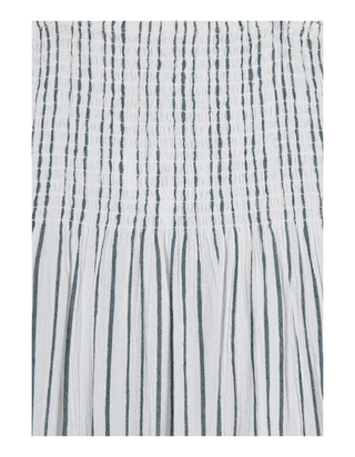 John Lewis Girls' Sheered Stripe Tiered Dress in White