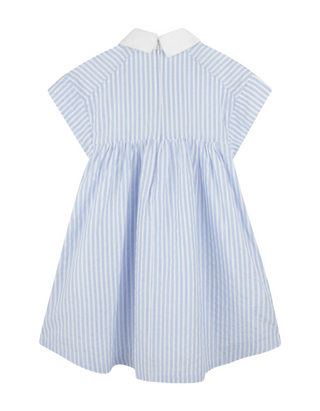 Karl Lagerfeld Girl's Striped Shirt Dress in Blue/White