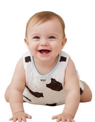 The Beaufort Bonnet Company Baby Happy Halloween Romper in White Dog