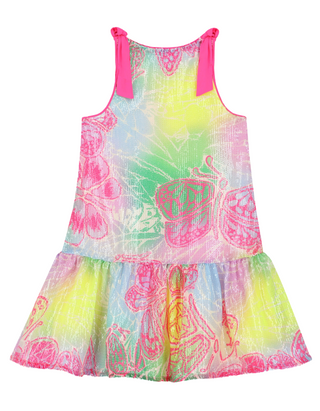 Billieblush Girls All-Over Sequin Butterfly Dress in Rainbow