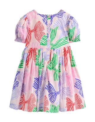 Mini Boden Girls' Madeline Woven Dress in French Pink Bows