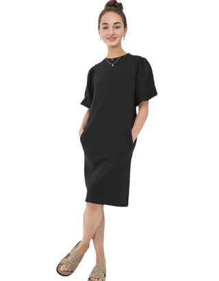 Women's Enya Jersey Dress in Black (Imperfect)