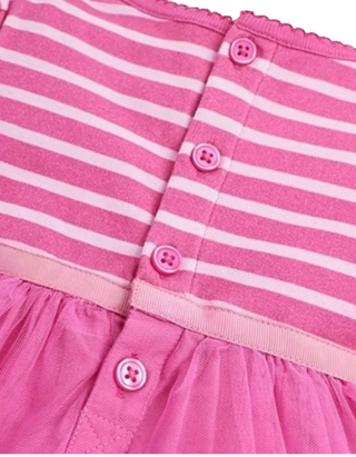 Jojo Maman Bebe Girl's Applique Tulle Dress in Pink