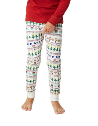 Kids  Festive Long John Pyjama Bottom in Ivory (Imperfect)