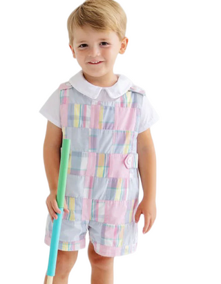 The Beaufort Bonnet Company Baby Benjamin Romper - Morris Madras
