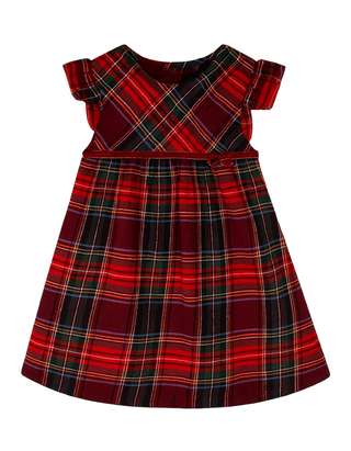 JoJo Maman Girls' Tartan Baby Dress in Red