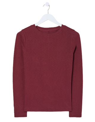 Women's Callie Long Sleeve Top in Dark Red (Imperfect)