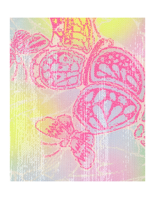 Billieblush Girls All-Over Sequin Butterfly Dress in Rainbow